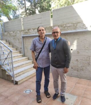 Mimmo Cives e don Roberto Strano