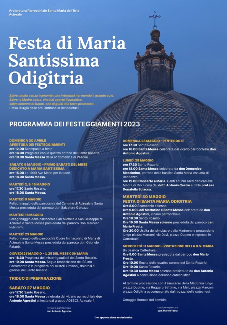 Feste / Anche ad Acireale si festeggia la Madonna Odigitria, patrona dei siciliani