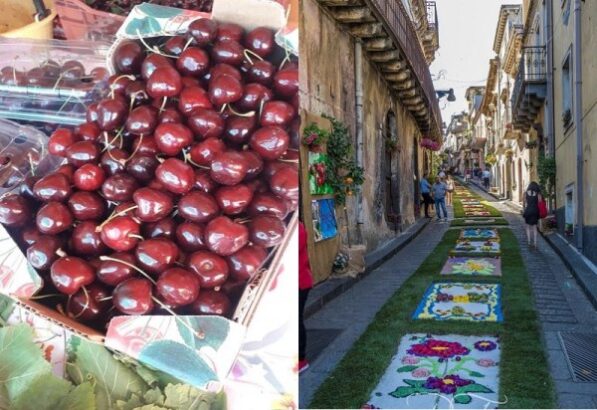 sagra della ciliegia e infiorata Sant'Alfio