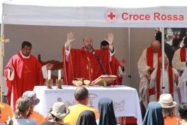 Amatrice,messa per le vittime del terremoto