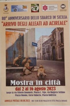 cartellone estivo Acireale, mostra 80^ sbarco alleati