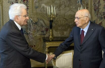 Sergio Mattarella con Giorgio Napolitano