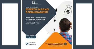 locandina corso formazione esperto bandi e finanziamenti