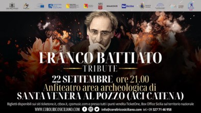 inaugurazione terme santa venera al pozzo, manifesto Battiato