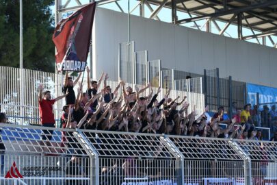 I tifosi granata durante Città di Sant'Agata-Acireale