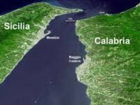ponte stretto messina aspetti geologici mappa