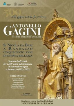 locandina 500° statua san Nicola di Gagini