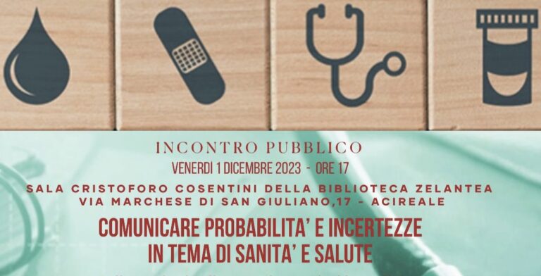 Medicina / Acireale ospiterà seminario sulla comunicazione di probabilità e incertezza