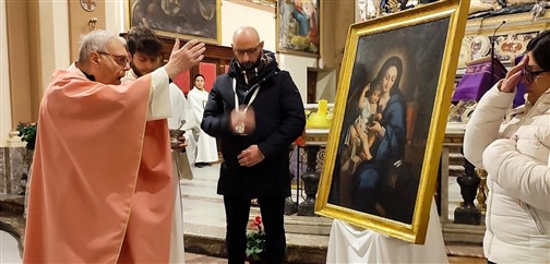 Aci Platani quadro restaurato della madonna