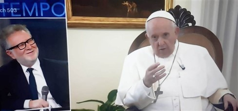 Il papa da Fazio