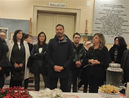 il sindaco Barbagallo all'apertura della mostra sul barocco