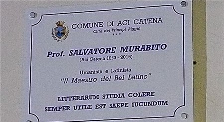 targa per il prof Salvatore Murabito