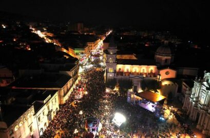 Carnevale Acireale 2024 vista dall'alto