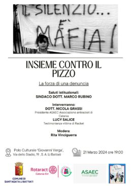 locandina convegno Insieme contro il pizzo