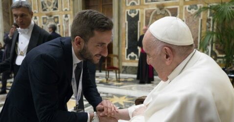 Salvo Emanuele Leotta con Papa Francesco