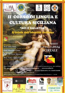 locandina del corso di lingua siciliana