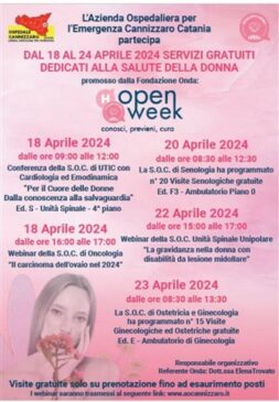 Open week ospedale Cannizzaro