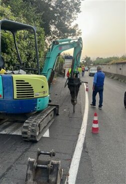 lavori in via Lanza