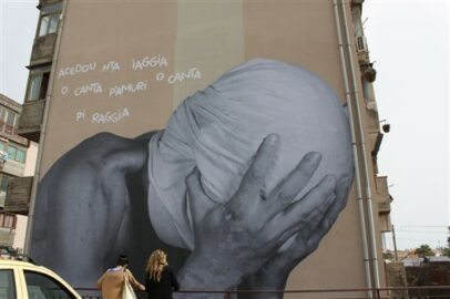 Il muro grande di Bifido a San Cosimo