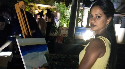 Savita Di Mauro dipinge