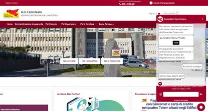 Ospedale Cannizzaro-IA nella comunicazione con gli utenti