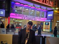 Chef Enzo Piedimonte davanti teatro Ariston