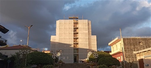 lavori nella chiesa di Linera