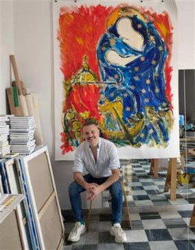 Massimiliano Ferragina e il suo dipinto