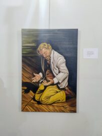 Uomo ritratto Angelo-Giueni mostra d'arte Acireale