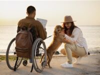 disabile sulla spiaggia