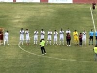 L’Acireale schierato in campo prina del via