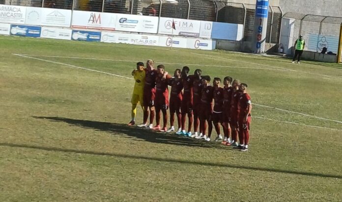 La formazione granata schierata prima del via Acireale, exploit a MIlazzo: 2-3!