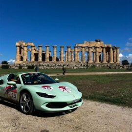 Parco di Selinunte, arrivo auto Targa Florio