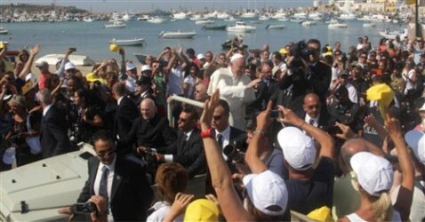 Papa Francesco a Lampedusa