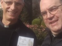 Vescovo Antonino Raspanti e don Rosario Raciti rettore santuario