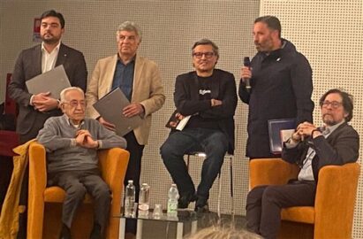 Greco, Di Mauro, La Rosa, Barbagallo. Seduti Musumeci e Mirabella