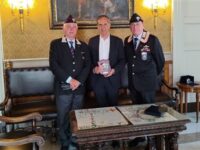 volontari associazione carabinieri in congedo e sindaco Trantino