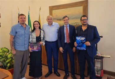 I due protagonisti con il sindaco Lagalla l'assessore Rini e Rapisarda