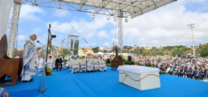 Papa Leone a Lampedusa Papa Leone a Lampedusa