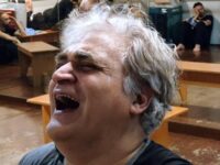 Un’intensa espressione di Davide Sbrogiò nei panni di Ugolino ph. Santo Consoli