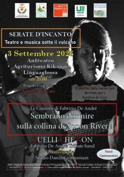 Locandina Musiche di De Andrè aLinguaglossa