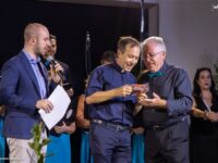 Nino Di Blasi il parroco don Angelo Milone e Orazio  Rapisarda