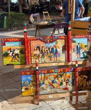 Pittura su sponde di carretto