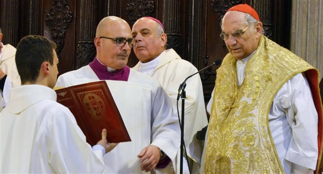 Don Roberto Strano e il cardinale Paolo Romeo Don Roberto Strano e il cardinale Paolo Romeo